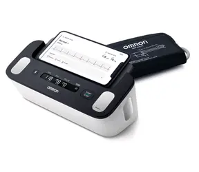 OMRON Complete šedá / Digitální tonometr s EKG 2v1 na paži / bluetooth / mobilní aplikace 