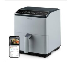 Cosori Dual Blaze SMART šedá / Horkovzdušná  fritéza s příslušenstvím / 1700 W / 6.4 L 