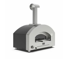 Alfa Forni Futuro 2 Pizze šedo-černá / Pec na pizzu / 500°C / 70 x 40 cm / na plyn 