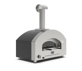 Alfa Forni Futuro 2 Pizze šedo-černá / Pec na pizzu / 500°C / 70 x 40 cm / na plyn 