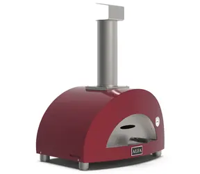 Alfa Forni Moderno 1 červená / Pec na pizzu / 500°C / 60 x 40 / na dřevo 
