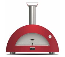 Alfa Forni Moderno 3 červená / Pec na pizzu / 500°C / 80 x 50 / na dřevo 