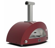 Alfa Forni Moderno 3 červená / Pec na pizzu / 500°C / 80 x 50 / na LPG a dřevo 