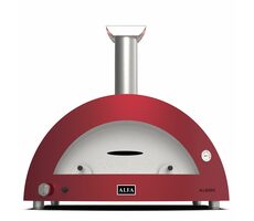 Alfa Forni Moderno 5 červená / Pec na pizzu / 500°C / 100 x 70 cm / na LPG a dřevo 