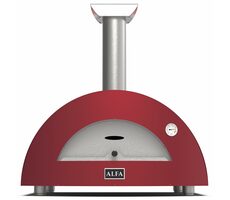 Alfa Forni Moderno 2 červená / Pec na pizzu / 500°C / 60 x 50 / na dřevo 