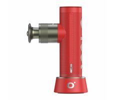 NAIPO Oyeet Nex Pro červená / Masážní pistole / 8 nástavců / 4 úrovně intenzity / 4x1600 mAh
