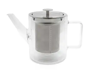 Bredemeijer San Remo Konvička na čaj stříbrná / 1.0l / sklo