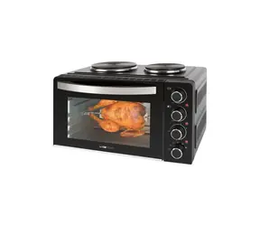 Clatronic KK 3786 černá / Mini trouba s vařičem / 3100W / 28L / 2 plotny 