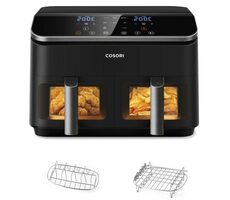 Cosori Dual Basket černá / Horkovzdušná fritéza / 1750W / 8.5L