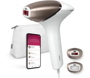 Philips Lumea Prestige IPL 8000 BRI945/00 bílá / IPL epilátor / 5 režimů / počet záblesků: 450000 / 2 nástavce 