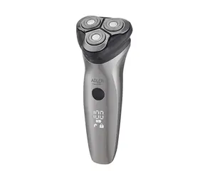 Adler AD 2945 stříbrná / holicí strojek / 3 hlavy / IPX7 / až 60 min provoz / USB nabíjení