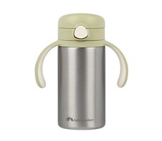 Bebeconfort Hrnek termoizolační s brčkem nerez 280 ml Green / od 12 měsíců