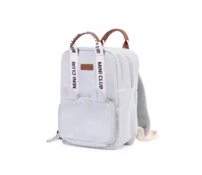Childhome Dětský batoh Mini Club Signature Off White / Rozměry: 32 x 23 x 10 cm