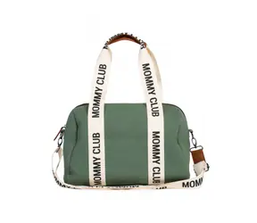 Childhome Přebalovací taška Mommy Club Signature Canvas Green / Rozměry: 38 x 27 x 21 cm / Objem: 22 l
