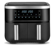 Severin FR 2453 černá / Horkovzdušná fritéza / 2850W / 2x 3.8l / 440°C - 200°C / 8 programů