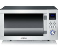 Severin MW 7777 stříbrná / Mikrovlnná trouba / 900W / 25l / gril / 8 programů