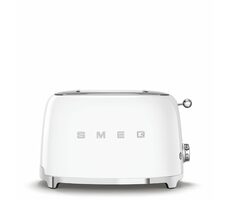 SMEG 50's Retro Style bílá / Topinkovač / 950 W / 2 sloty / 2 topinky / 6 stupňů opečení 