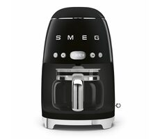 SMEG 50's Retro Style černá / Kávovar na překapávanou kávu / 1050 W / 1.4 l / až 4 šálky