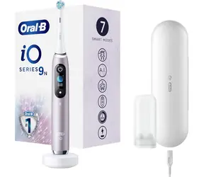 Oral-B iO Series 9 Rose Quartz / Elektrický zubní kartáček / magnetické iO / 7 režimů / AI / OLED