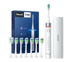 FairyWill FW-P80 bílá / Elektrický zubní kartářek / 40.000 kmitů / 5 režimů / 8 hlavic