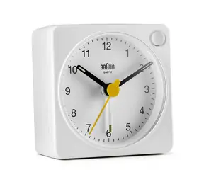 Braun BC02X bílý / Klasický budík / 1x AA baterie