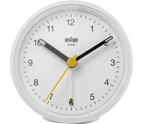 Braun BC12 bílá / Klasický budík / 1x AAA baterie
