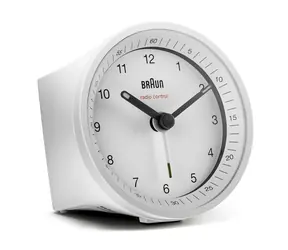 Braun BC07 bílá / Digitální budík / DCF (Rádiem řízený) / 1x AA baterie