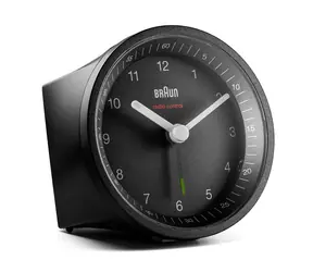 Braun BC07 černá / Klasický budík / Analogový / DCF ( Rádiem řízené) / 1x AA baterie
