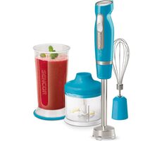 SENCOR SHB 4467TQ-EUE3 modrá / Tyčový mixér / 1000 W / nádoba 700 ml / sekáček 500ml / šlehací metla