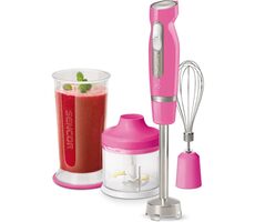SENCOR SHB 4468RS-EUE3 růžová / Tyčový mixér / 1000 W / nádoba 700 ml / sekáček 500ml / šlehací metla