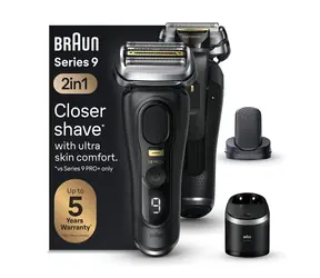 Braun Series 9 Pro+ 9590cc Wet&Dry / Holicí strojek / Pánský / Planžetový / 60 min provoz / Na tvář