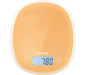 SENCOR SKS 33OR oranžová / digitální kuchyňská váha / max. 5 kg / funkce TARE / dotyk. tlačítka