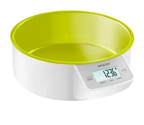 SENCOR SKS 4004GR zelená / digitální kuchyňská váha / miska 1L / max. 5 kg / funkce TARE / dotyk. tlačítka