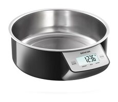 SENCOR SKS 4030BK černá / digitální kuchyňská váha / nerez miska 1L / max. 5 kg / funkce TARE / dotyk. tlačítka
