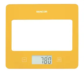 SENCOR SKS 5036YL žlutá / digitální kuchyňská váha / max. 5 kg / funkce TARE / dotyk. tlačítka