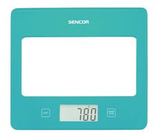 SENCOR SKS 5037TQ zelená / digitální kuchyňská váha / max. 5 kg / funkce TARE / dotyk. tlačítka