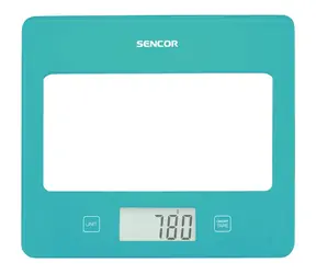 SENCOR SKS 5037TQ zelená / digitální kuchyňská váha / max. 5 kg / funkce TARE / dotyk. tlačítka