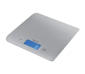 SENCOR SKS 5400 stříbrná / digitální kuchyňská váha / max. 5 kg / funkce TARE / nerez povrch