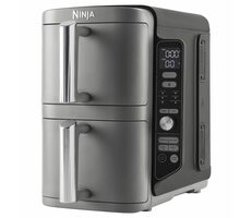 Ninja SL400EU strříbrná / Horkovzdušná fritéza / 2470W / 2x 4.75 L / 6 programů / 2 koše 