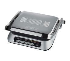 SENCOR SBG 6031SS stříbrná / Kontaktní gril / 2100 W / Regulace teploty
