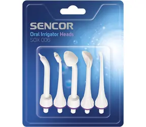 SENCOR SOX 006 Náhradní hlavice pro ústní sprchu bílá (5ks) / pro SENCOR SOI 1x