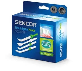 SENCOR SOX 008 Náhradní hlavice pro ústní sprchu bílá (4ks) / pro SENCOR SOI 2x