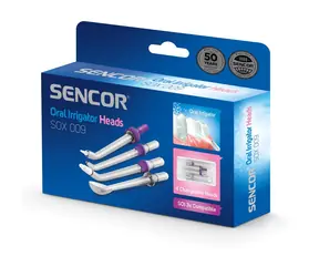 SENCOR SOX 009 Náhradní hlavice pro ústní sprchu bílá (4ks) / pro SENCOR SOI 3x
