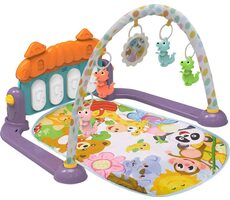 CHIPOLINO Hrací deka s piánkem Zoo party fialová / od 0 měsíců