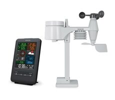 SENCOR SWS 9300 Meteostanice černá / barevný LCD / bezdrátové čidlo 5v1