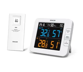 SENCOR SWS 8600 SH Meteostanice černá / barevný LCD / bezdrátové čidlo