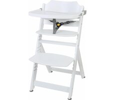 FreeON Dřevěná jídelní židlička Moon bílá / od 6 měsíců do 10 let / do 30 kg