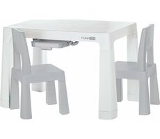 FreeON Plastový stolek s židlemi Neo bílá/šedá / od 3 do 9 let