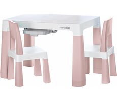 FreeON Plastový stolek s židlemi Neo bílá/růžová / od 3 do 9 let