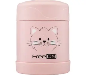 FreeON Termodóza na jídlo nerezová 350 ml - růžová 